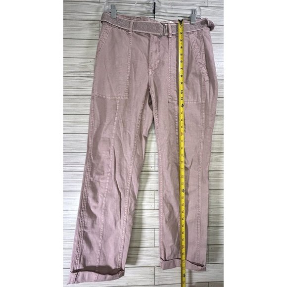Anthropologie The Wanderer ‎ Utility Cargo Pants Pockets Stretch Pale Pink SZ 27 - Picture 9 of 10